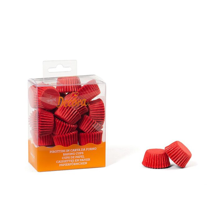 Decora Mini Baking Cups – Red – 200 st.
