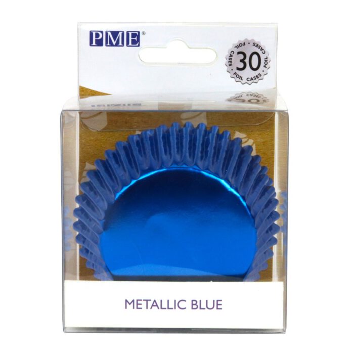 PME Cupcakevormpjes Metallic Blauw pk/30