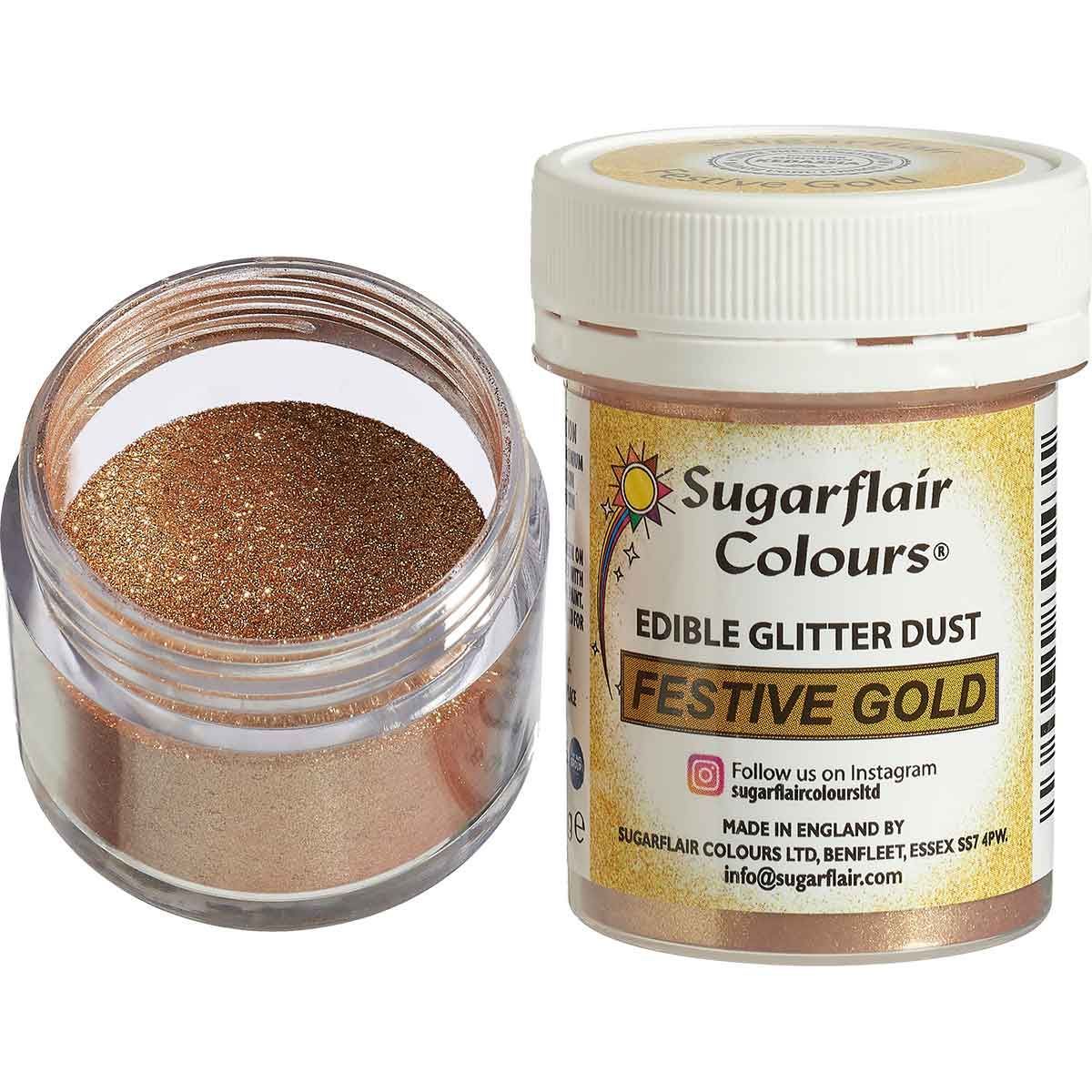 Sugarflair Edible Lustre Festive Gold, 10g