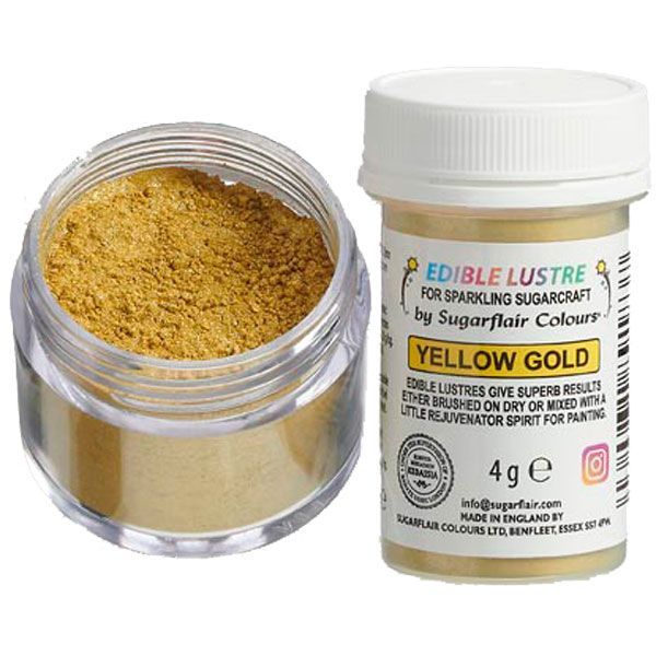 Sugarflair Edible Lustre Yellow Gold, 4g