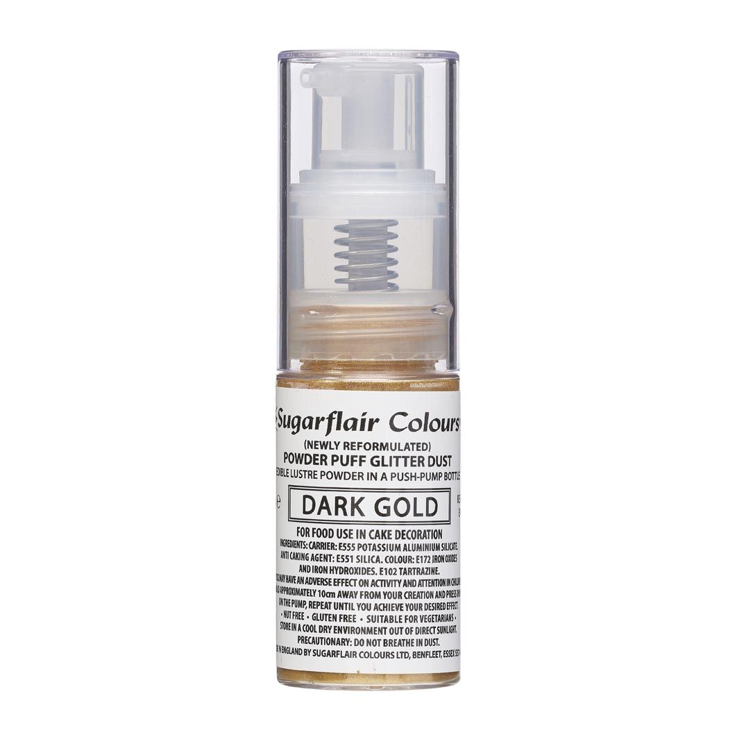 Sugarflair Pomp Spray Glitterpoeder - Dark Gold
