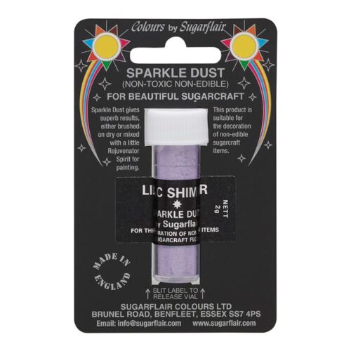 Sugarflair Niet Eetbare Glitterpoeder - Lilac Shimmer 2g