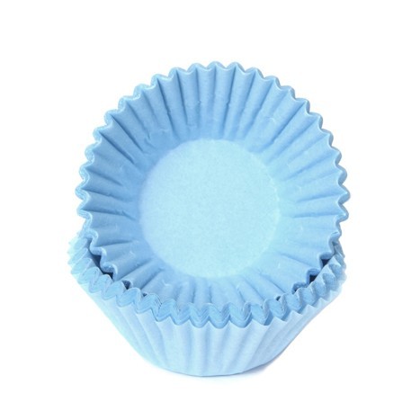 House of Marie Chocolade Baking Cups Pastel Blauw pk/100