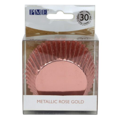 PME Cupcakevormpjes Metallic Rose Goud pk/30