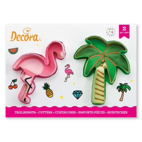 Decora Uitsteker Set Flamingo en Palmboom -2st-