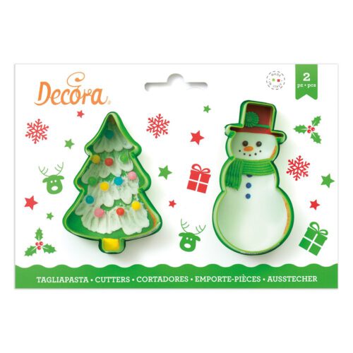 Decora Uitsteker Set Kerstboom en Sneeuwman -2st-